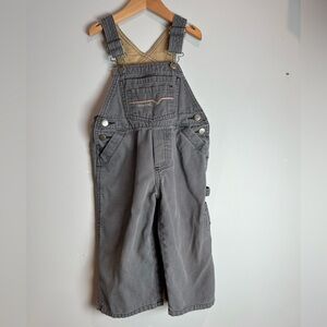 Genuine Kids by OshKosh Overalls Grey Embroidered Size 2T